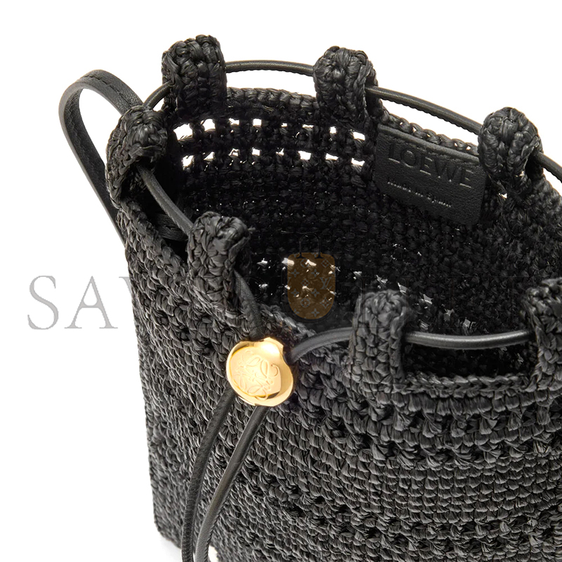LOEWE DRAWSTRING POCKET IN RAFFIA C756PHPX05 (21*16*1cm)
